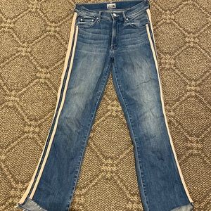 Mother Insider Step Fray With Pink Stripe